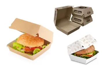 تولید انواع جعبه شفارشی همبرگر